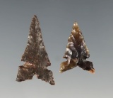 Pair of well made Desert Sierra points found in Oregon. The largest is 1 1/16