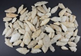 Set of 100 Quartz Arrowheads that were surface found in the Cecil Co., Maryland area.