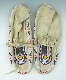 Pair of Mid 1900's Beaded Moccasins that are 9 1/2