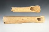 Pair of well styled Bone Gouges found in New Mexico. Largest is 6 7/8