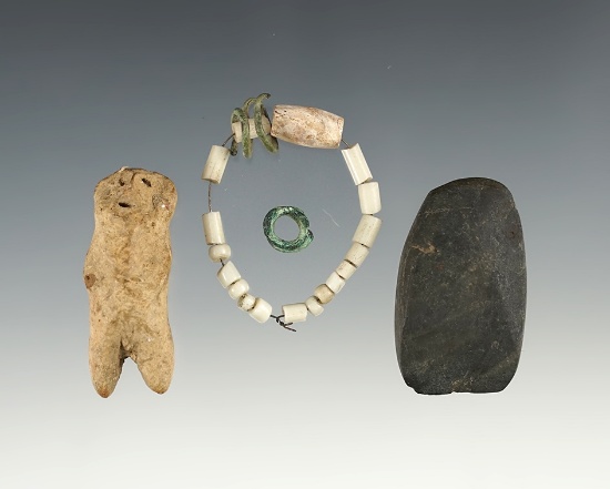 Set of unique artifacts found by Gary Randsbottom in Estill Co., Kentucky in the 1950's.