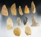 Set of 11 Paleo Uniface knives and tools found by Millard 