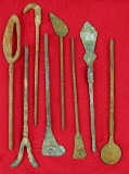 Set of 8 Assorted Roman or Greek Medical Tools, largest is 5 3/4