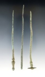 Set of three Roman Bronze Hairpins that are well patinated and in nice condition.