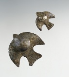 Rare! Pair of hand formed Pre-Columbian Bird Effigies made from Silver, found in Peru.