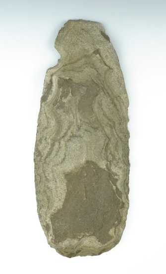 Large 10 3/4" tall Hoe made from Mill Creek Chert. Found in Southern Illinois in the 1930's - 1940's