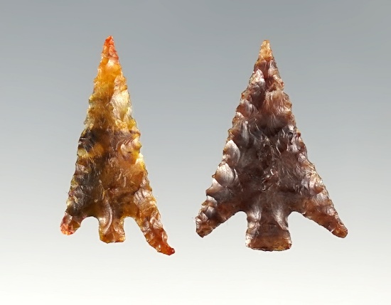 Pair of finely made Columbia Plateau points found close to the Columbia River.