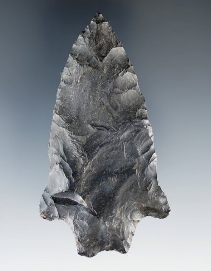 3 1/8" Well styled transitional Paleo made from Coshocton Flint. Found in Franklin Co., Ohio.