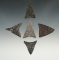 Set of 5 Triangle points found around Martha's Vineyard. The largest is 1 11/16