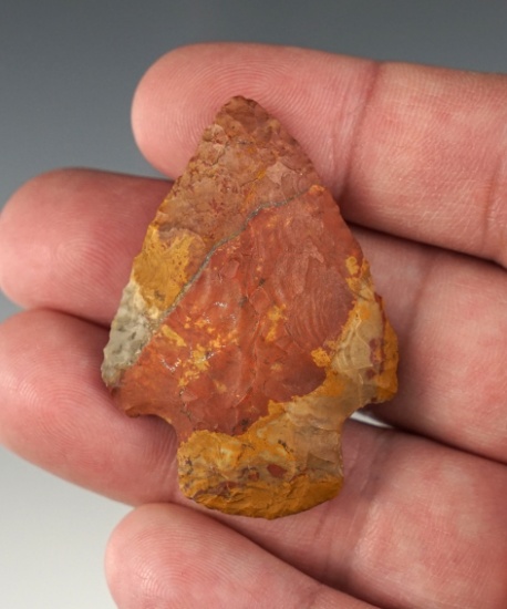 Amazing color on the 1 15/16" Adena point found. Ex. Ron Sauer collection.