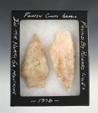 Pair of points found by Richard Lyles in the North Georgia Mountains - The largest is 3 5/8