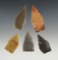 Set of 5 Jacks Reef Pentagonal points found in the Kentucky/Tennessee area.