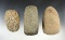 Set of 3 Indiana Hardstone Celts. The largest is 4 11/16