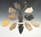 Twelve Arrowheads made of Coshocton Flint, largest is 2 1/16