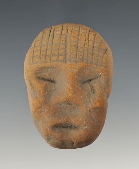 Rare 1 7/8" Shoto Clay Head found close to the Herzog Site, Clark Co., Washington in the 1950's