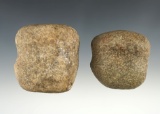 Pair of Ohio Hammerstones in great condition. The largest is 2 3/8
