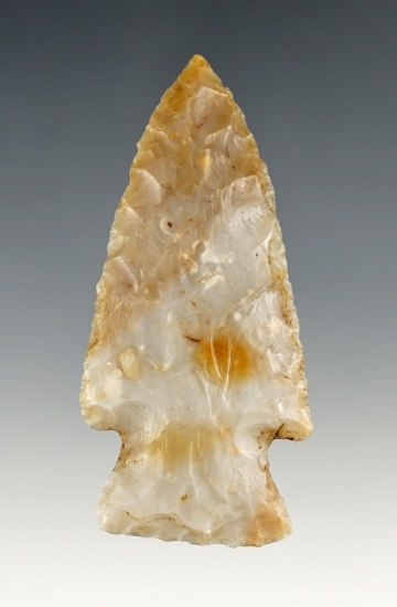 2 1/2" Ohio Hopewell made from Flint Ridge flint. Ex. Harvey Glenn collection.