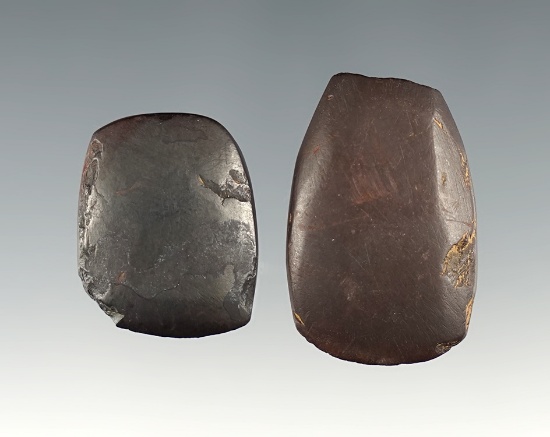 Pair of miniature Hematite Celts found in Mason Co., West Virginia. The largest is 1 7/16".