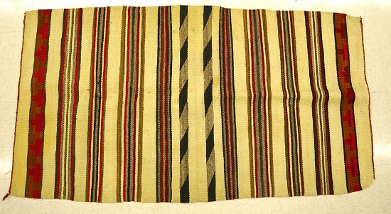 58" by 31" saddle blanket in very nice condition. Circa 1950-60s.