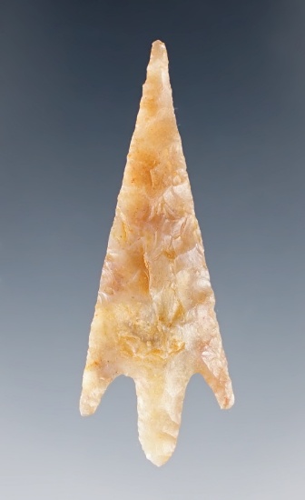 Exceptional 1 15/16" Stemmed African Neolithic Arrowhead in excellent condition.
