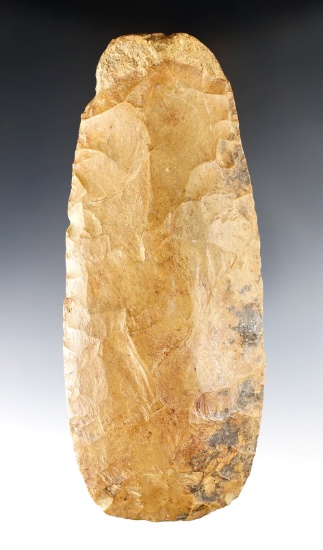 Heavily patinated 6" Flint Celt that is very well styled from nodular Chert. Found in Kentucky.
