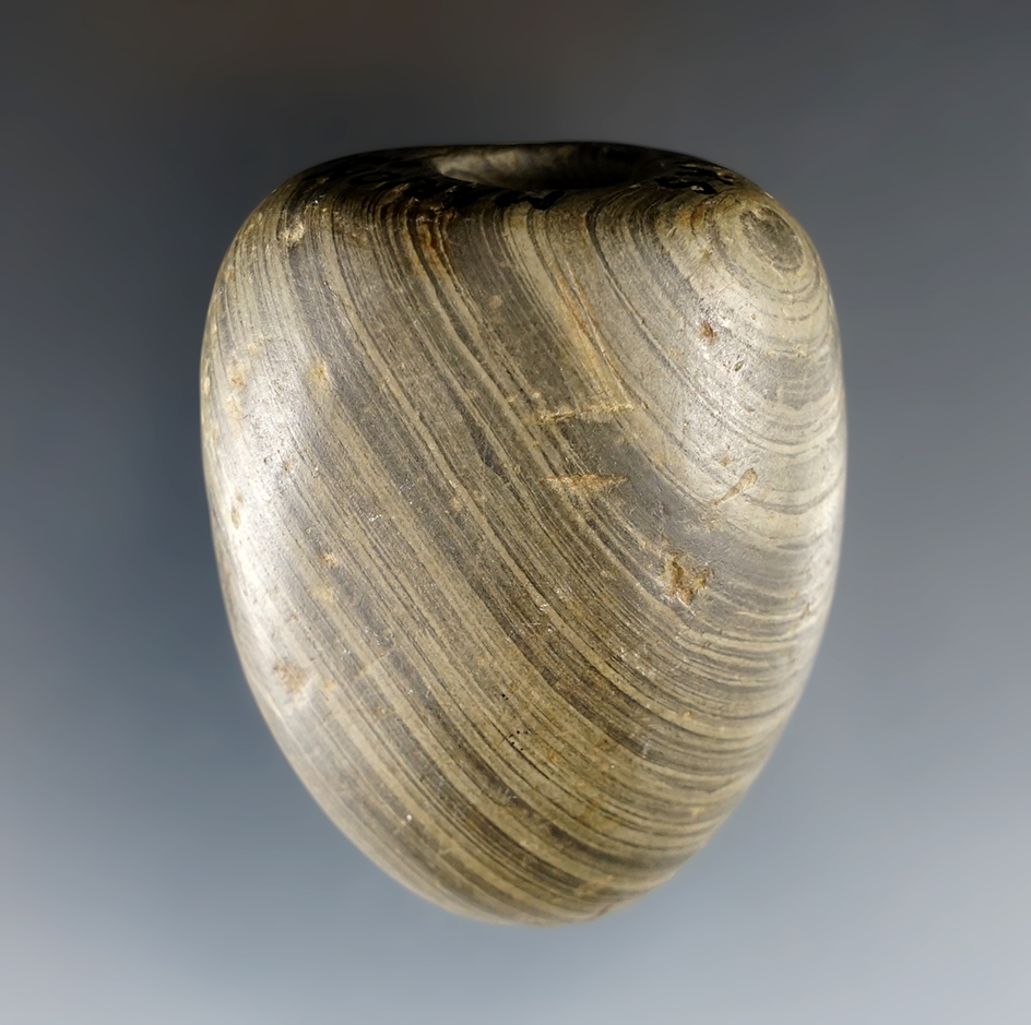 2" Archaic Ball Bannerstone made from green and Proxibid