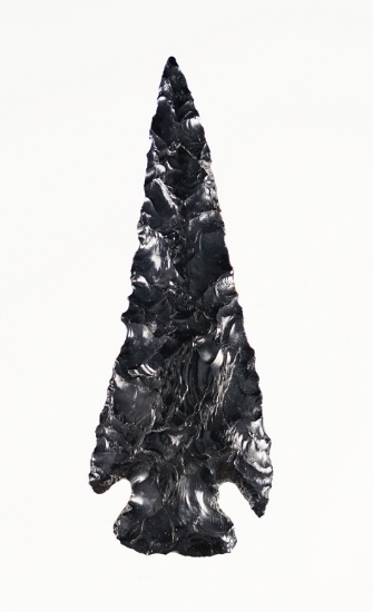 2 1/4" Obsidian Cornernotch that is very nicely patinated in excellent condition.  Oregon.