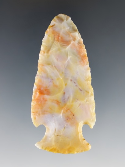 Colorful 2 7/8" Hopewell made from Flint Ridge Flint. Found in Miami Co., Ohio. Ex. Townsend.
