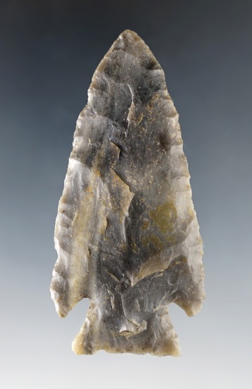 3" Archaic Cornernotch made from nice Kentucky flint. Found in Southern Ohio.