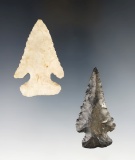 Pair of Archaic Bevels found in Ohio. Ex. Wehrle collection. The largest is 2 3/8