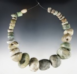 Pre-Columbian Jade Necklace, most likely Mezcala or Chontal Culture, 100-300 BCE. Guerrero, Mexico.