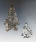 Pair of well made Ohio points including a nice MacCorkle. The largest is 2 3/4