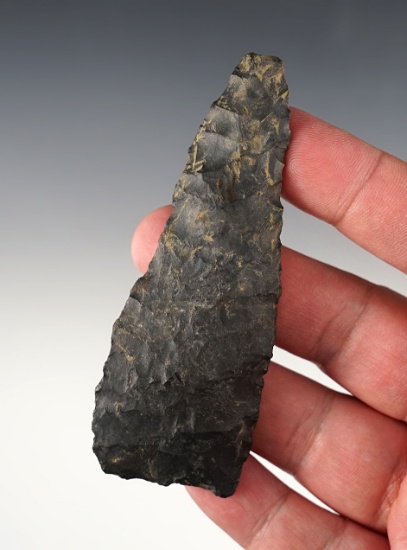 3 11/16" Blade made from Coshocton Flint. Found in Michigan.