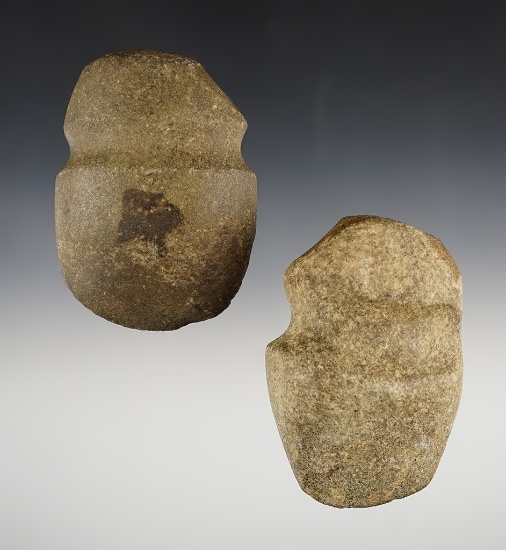 Pair of well made Hardstone Axes found in Kentucky. The largest is 3 5/8".