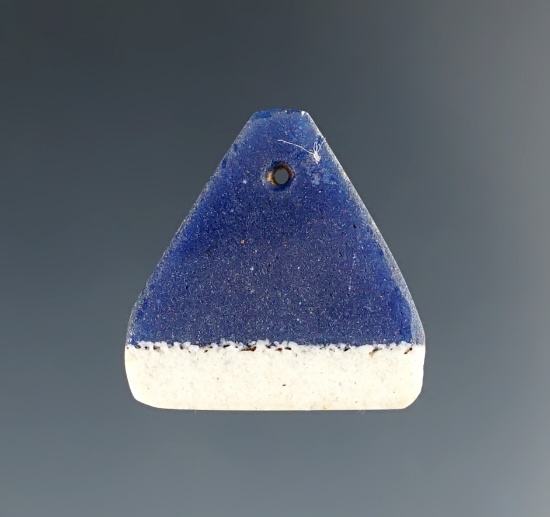 Rare 11/16" Delft Glass Earring found at the Townley Reed Site in Geneva, New York.