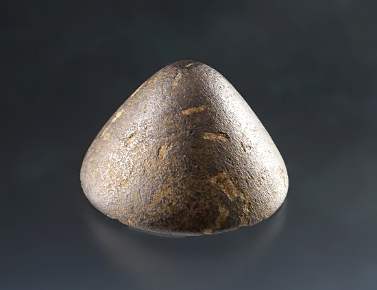 Superb! 1 13/16" diameter Hematite Cone that is lightly scooped. Excellent style and condition.