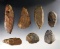 Set of 7 heavily patinated Blades and Tools found in Florida. The largest is 4 13/16
