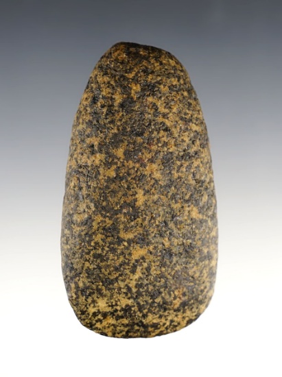 3 5/16" Celt made from Granite. Found in Franklin Co., Ohio. Ex. Meuser (#59/8).