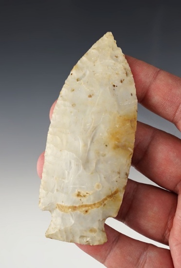 3 15/16" Etley made from Crescent Quarry Chert. Found in St. Louis Co., Missouri. COA's.