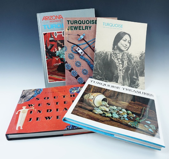 Group of 5 books in nice condition on turquoise and Southwestern Indian jewelry.