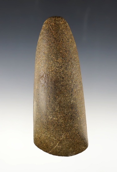 Beautiful style on this 4 11/16" HardstoneTapered Poll Celt found in Butler Co., Missouri.