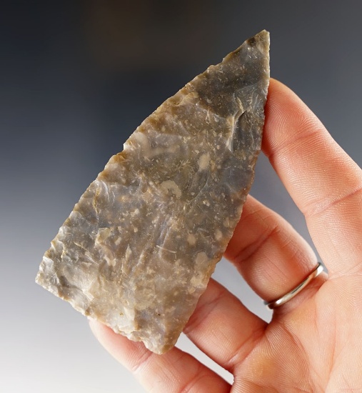 Finely made 3 1/2" Triangular Knife made from high-grade flint. Found in Tennessee.