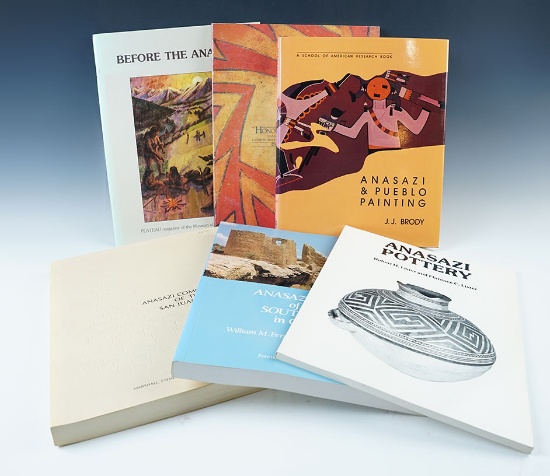 Set of 6 books in excellent condition on the Anasazi Ruins, pottery, paintings and lifeways.