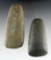 Pair of Hardstone Celts in excellent overall condition. Ex. Gerald Bernacchi. The larger is 4 5/8