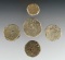 Set of 5 Mississippi Pottery Discs found on the Shaddle Farm in Mason Co., West Virginia.