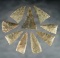 Set of 9 nice Texas Triangles in good condition. The largest is 2 1/4