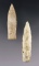 Pair of Nebo Hill points in excellent condition. Both are from Missouri. The larger is 3 3/4