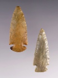 Pair of Ohio points -  a Hardove found in Clermont Co., & a Dovetail found in Champaign Co.