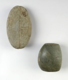 Pair of Stone Artifacts including a 3 7/8