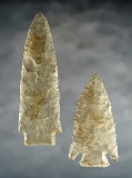 Pair of Midwest points with minor restoration including a Benton and  a Cornernotch.